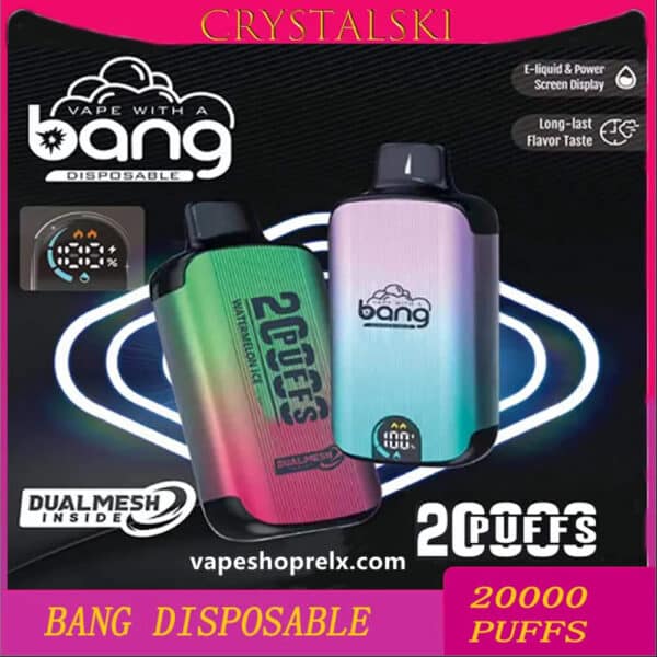 BANG DUALMESH 20000 Puffs一次性拋棄式電子煙｜LED顯示屏持久續航可充電